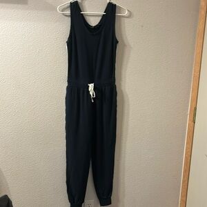 G by Guliana blue jumpsuit with white stripe on sides size XXS